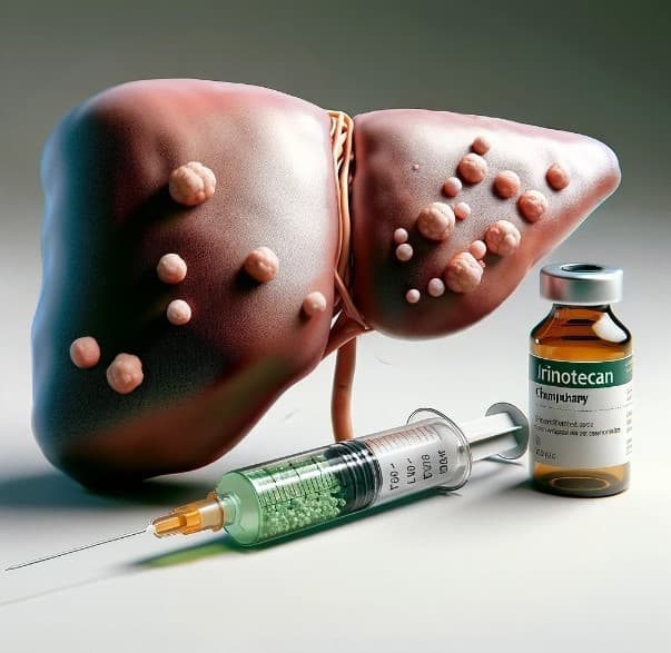 Chemoembolization with Irinotecan-Releasing Particles